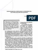 Aportaciones de La Psicologia A La Seguridad Vial