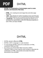 DHTML: Dynamic and Interactive Web Sites