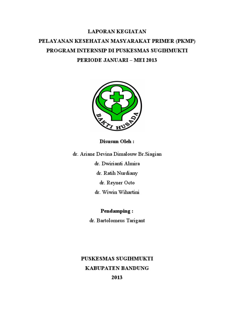 Cover Laporan Internship