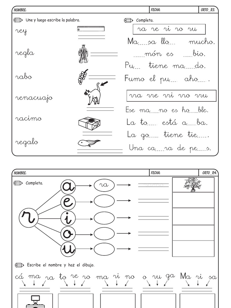 6palabras Con R Y Con Rr