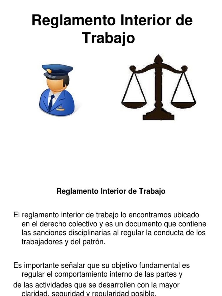 12.Reglamento Interior de Trabajo Regulation Labour Law