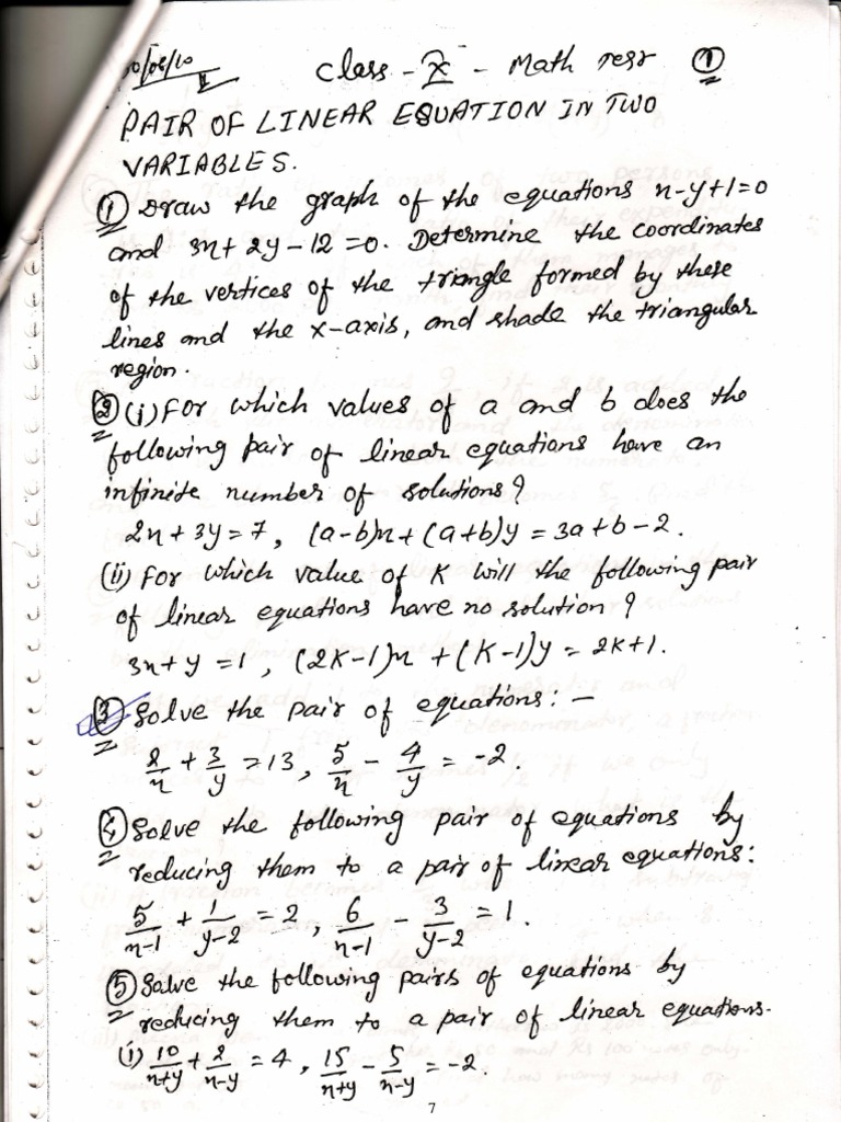 Linear Equations in 2 Variables 8 | PDF | Science & Mathematics | Computers