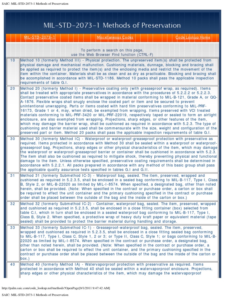 Methods of Preservation | PDF | Dangerous Goods | Packaging And Labeling
