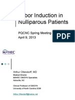 PQCNC SIVB LS3 Labor Induction in Nulliparous Patients