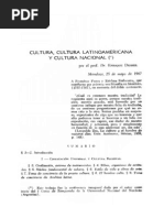 Enrique Dussel - Cultura, Cultura Latinoamericana, Cultura Nacional