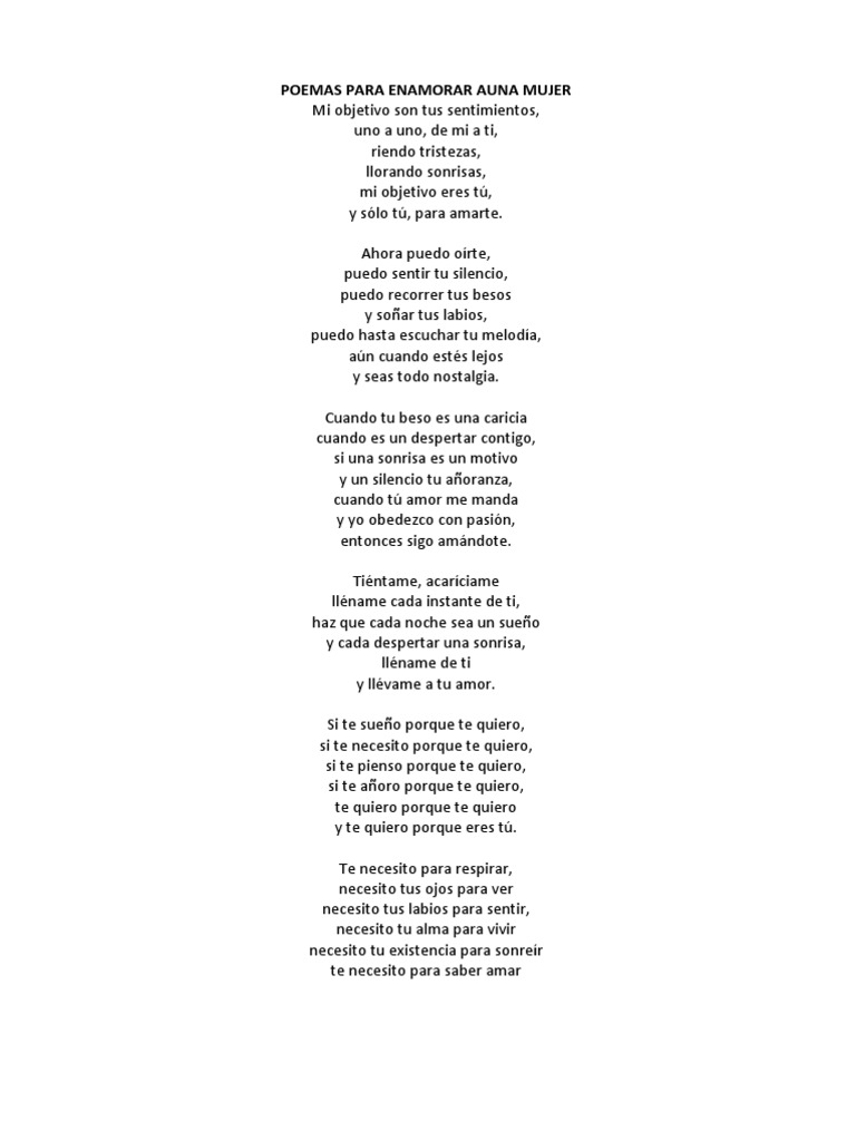 Poemas para Enamorar Auna Mujer | PDF | Noche | Amor, image size:768x1024