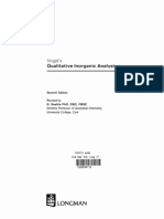 Vogel's Qualitative Inorganic Analysis PDF