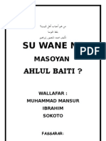 Su Wane Ne Masoyan Ahlul Baiti?