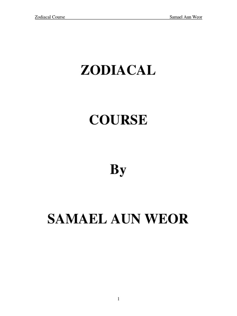 Zodiacal Course PDF Karma Religious Belief And Doctrine