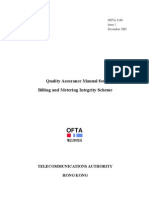 Quality Assurance Manual For Billing and Metering Integrity Scheme