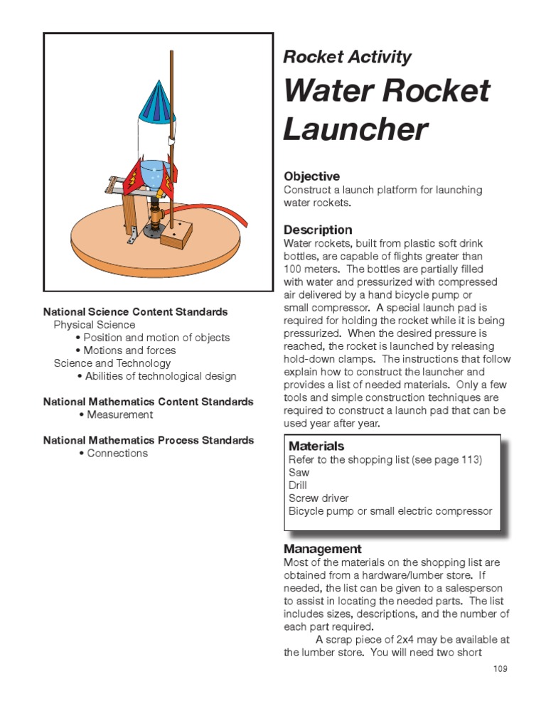 Water Rocket Launcher Construction Guide | PDF