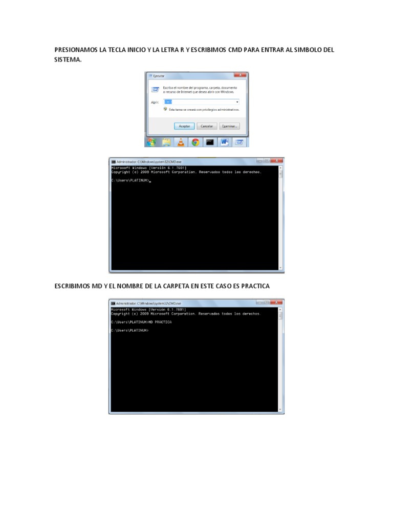 Hacer Carpetas y Archivos Con Ms Dos | PDF