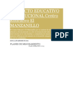 Proyecto Educativo Institucional Centro Educativo El Manzanillo