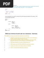 Difference Between Decode and Case Statements / Functions