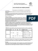 Remoción de Metales Pesados, Detergentes y Grasas en El Agua