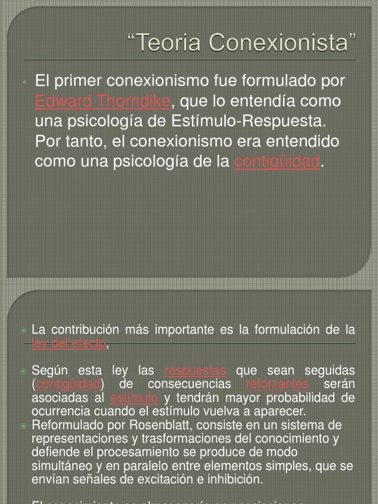 Teoria conexionista_teorias