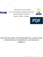 Planteamiento Del Problema Carbon Activado de Cauchos