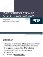 Topic 3 Introduction To Calculus - Integration