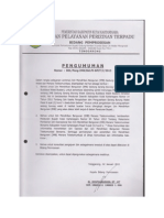 PDF Pengumuman Peraturan Bupati Kab Kutai Kartanegara Mengenai Imb Gedung Sarang Burung Walet Dan Menara Telekomunikasi Januari 2013