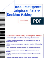 Emotional Intelligence at Workplace: Role in Decision Making