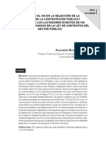 Debe incluirse el IVA en la selección de la mejor oferta en la contratación pública, de Alejandro Blázquez Lidoy