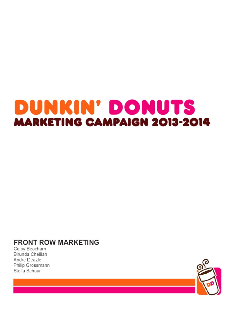 Dunkin' Donuts Marketing Campaign Strategy PDF Brand Mass Media