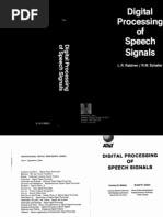 Download Digital Processing of Speech Signals Rabiner  Schafer 1978 by Joe Bingham SN144832857 doc pdf