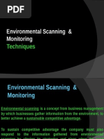 Environmental Scanning & Monitoring: Techniques