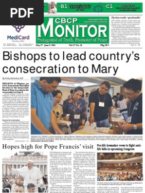 Cbcp Monitor Vol 17 No 11 Pope Francis Catholic Church