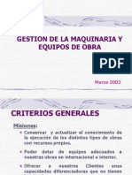 Gestión Maquinaria