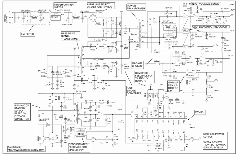 300W ATX Power Supply Circuit Diagram | PDF | Science & Mathematics ...
