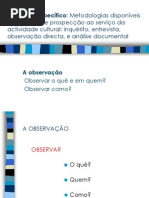 Metologias disponíveis de diagnose e prospecção