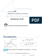 Derivative and Rate of Change