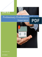 Home Insurance Product Evaluation