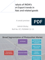 Analysis of INDIA's Import Export Trends in Photovoltaic and Related Goods