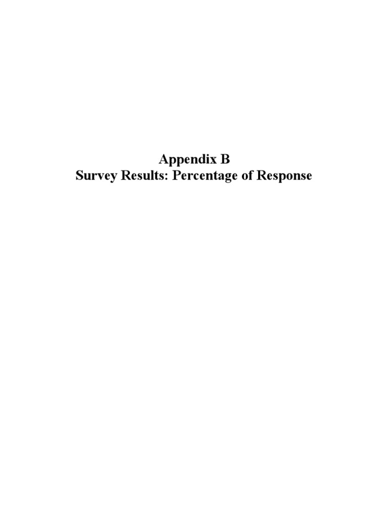 Appendix B - Survey Results Percentages | PDF | Police | Detective