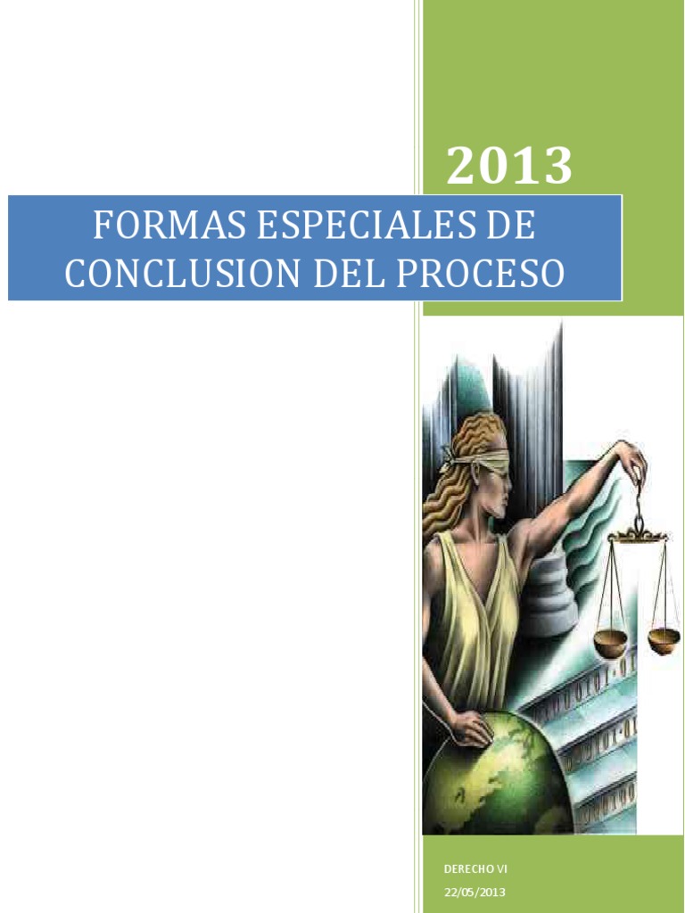 Formas Especiales de Conclusión del Proceso | PDF | Ley procesal ...