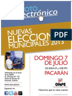 Cartel de Voto Electrónico Presencial NEM 2013