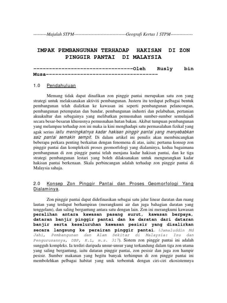 Rencana Pinggir Pantai Dll Pdf