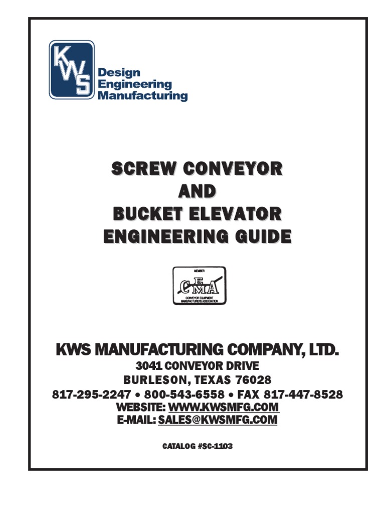 Screw Conveyor and Elevator Engineering Guide | PDF