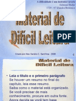 Material de Difícil Leitura