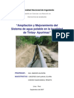 Ampliacion Mejoramiento Sistema Agua Potable