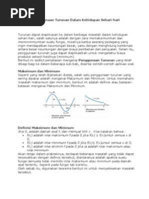Penggunaan Turunan