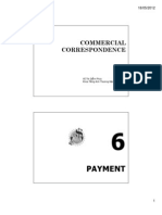 Payment: Commercial Correspondence