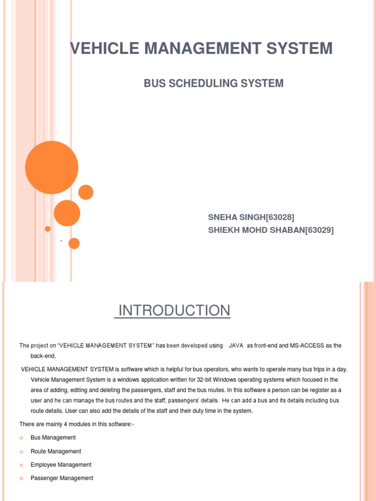 Bus Management System Software Overview | PDF | Microsoft Windows ...