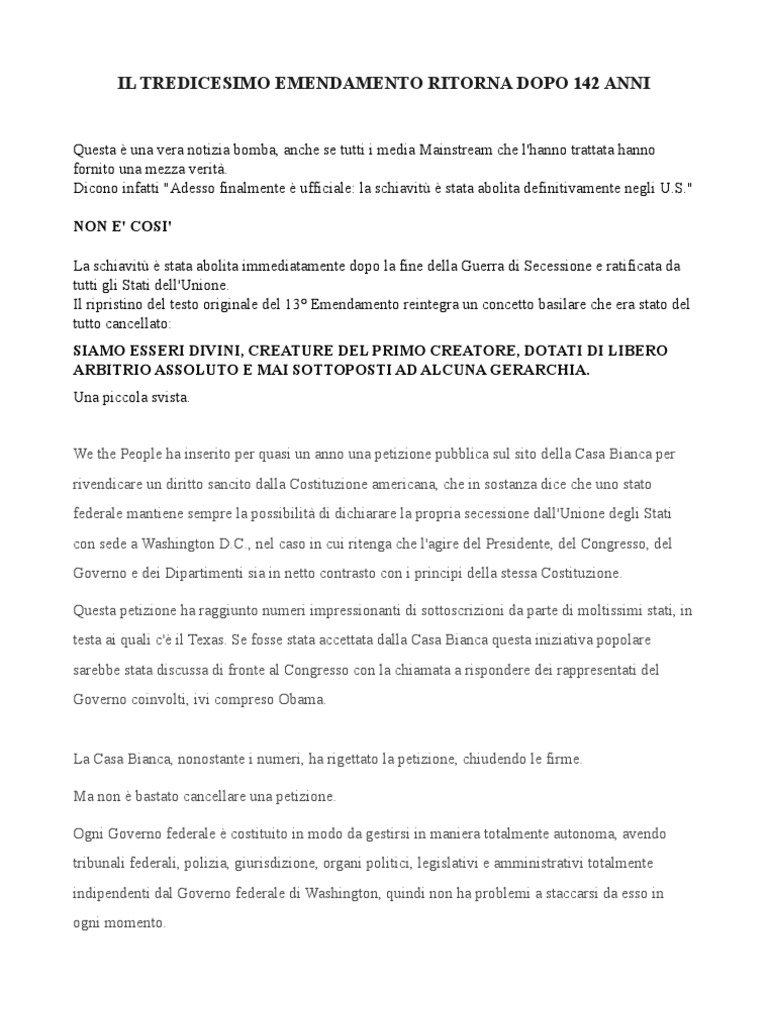 XIII Emendamento PDF