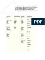 Adjectives List PDF m67nbm