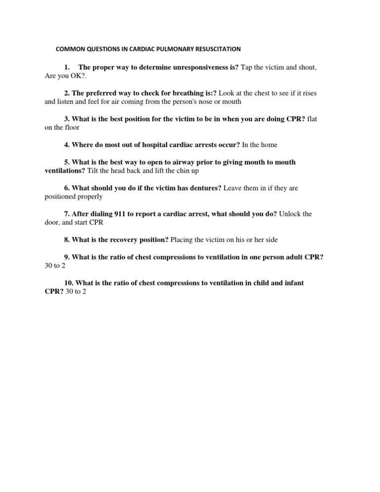 CPR Guidelines and Techniques | PDF