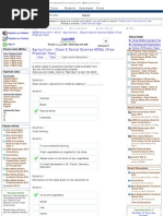 Agriculture - Class 8 Social Science MCQs (Free Practice Test) - CBSE Notes 2011-2012