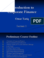 Introduction To Corporate Finance: Omar Tariq